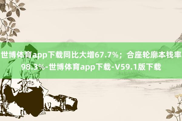 世博体育app下载同比大增67.7%；合座轮廓本钱率98.3%-世博体育app下载-V59.1版下载