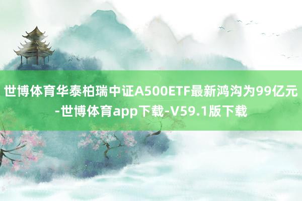 世博体育华泰柏瑞中证A500ETF最新鸿沟为99亿元-世博体育app下载-V59.1版下载