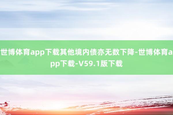 世博体育app下载其他境内债亦无数下降-世博体育app下载-V59.1版下载
