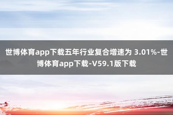 世博体育app下载五年行业复合增速为 3.01%-世博体育app下载-V59.1版下载
